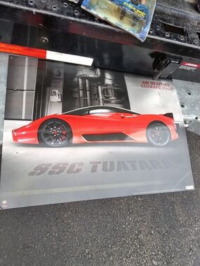 SSC Tuatara hypercar Poster /Sign designed by SSC North America.Rare!!